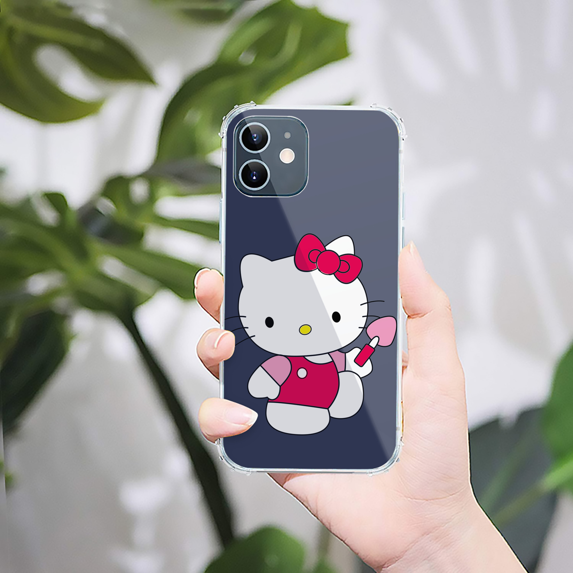 （画像用） Hello Kitty ハローキティ 【iPhone 12シリーズ対応】透明スマホケース（クリアソフトケース）